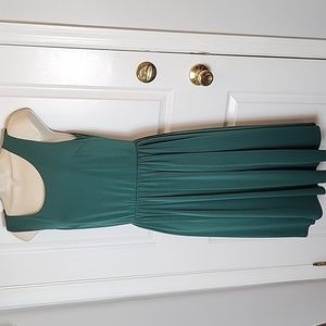 MODCLOTH, dark green sleeveless dress, size medium